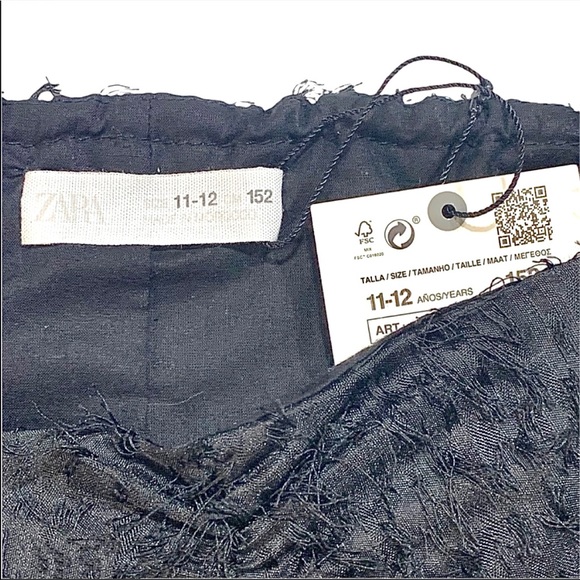 Zara girls square neck ruched front shirt with puff sleeves - Picture 7 of 11